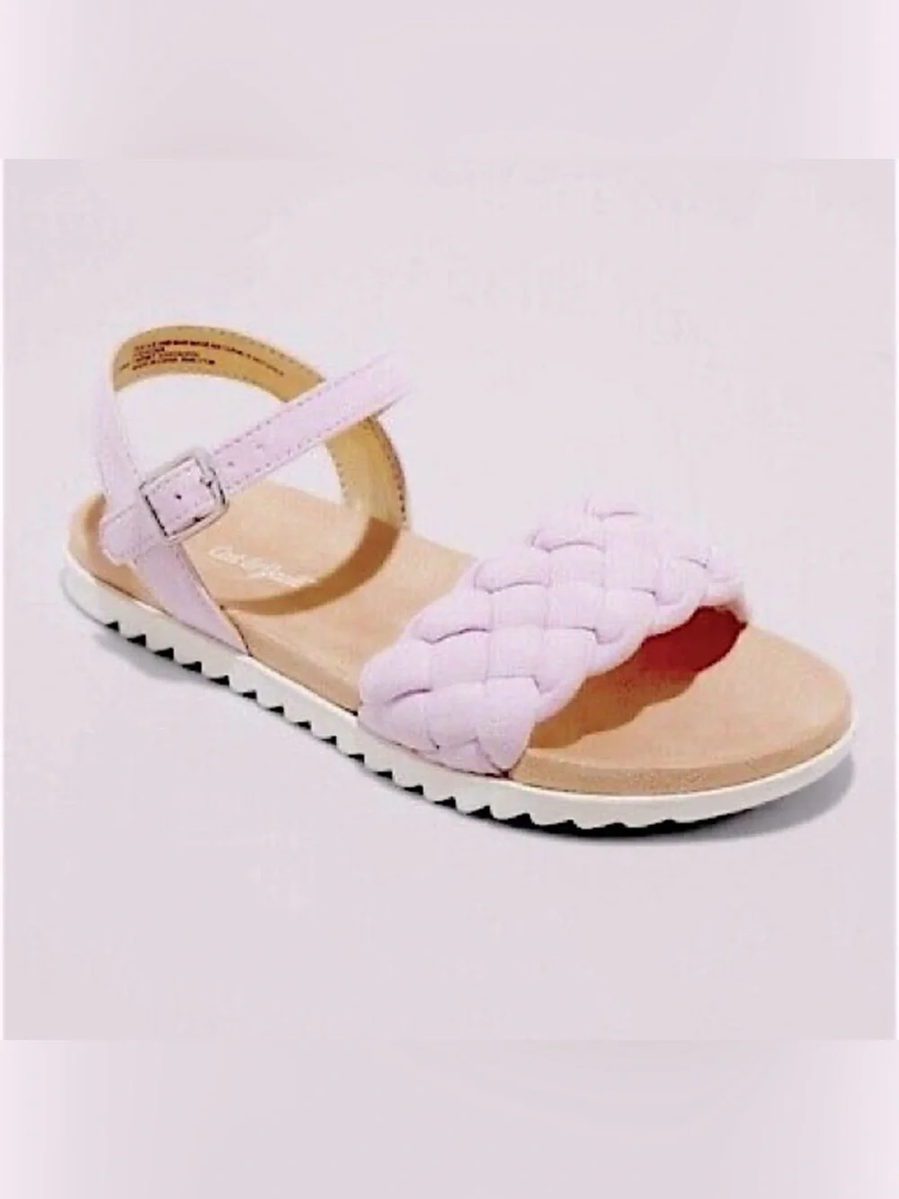 Cat & Jack Lilac Braided Strap Girls Sandals Size 3